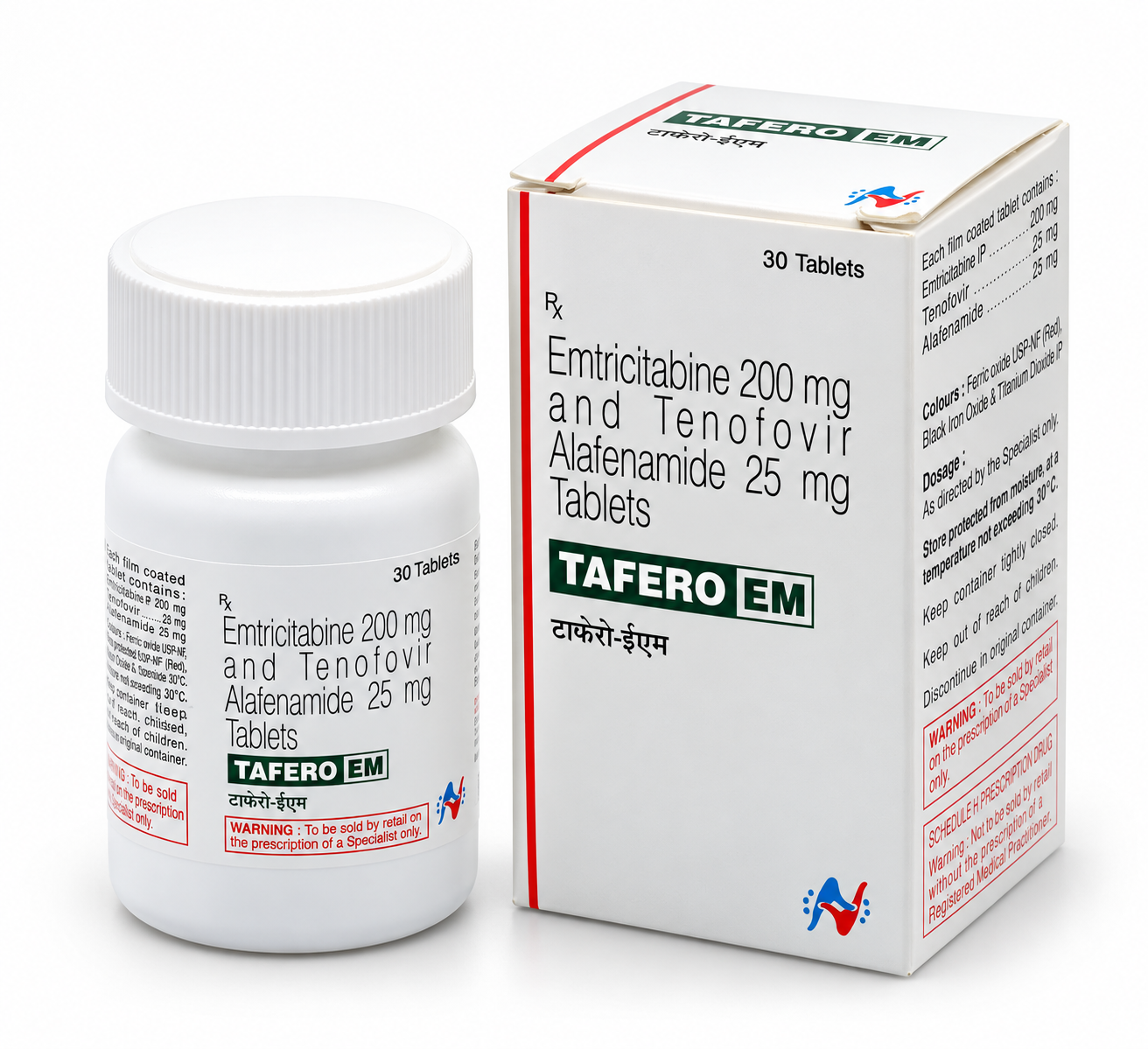 Emtricitabina 200 mg + Tenofovir Alafenamida 25 mg